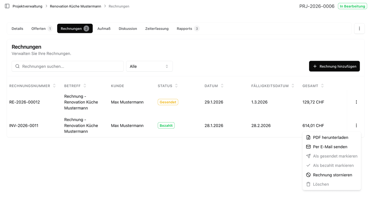Werkli Projektverwaltung