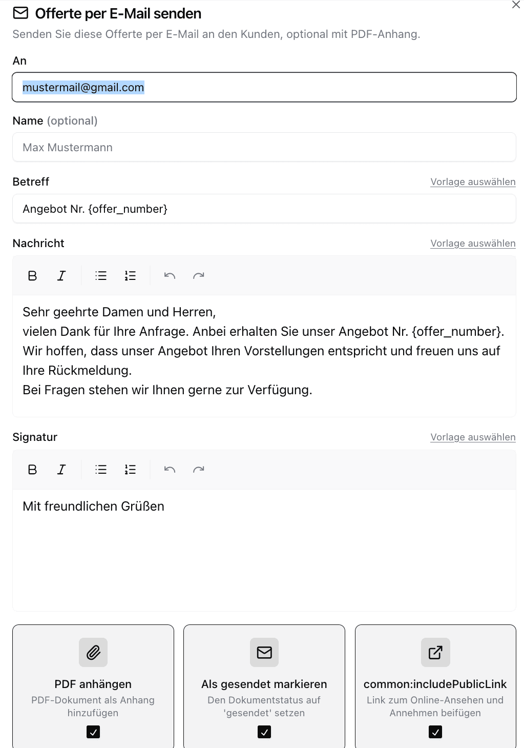 Werkli Kontaktverwaltung
